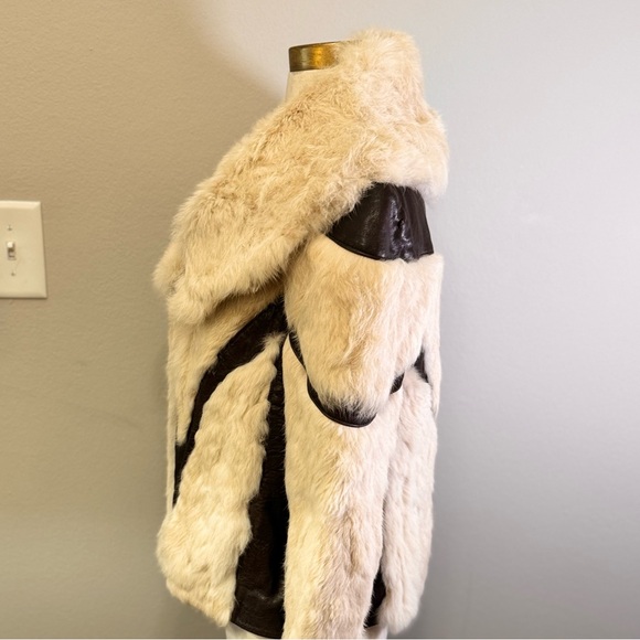 HAUTE HIPPIE Rabbit Fur, Lambskin, Silk Jacket - Picture 8 of 9